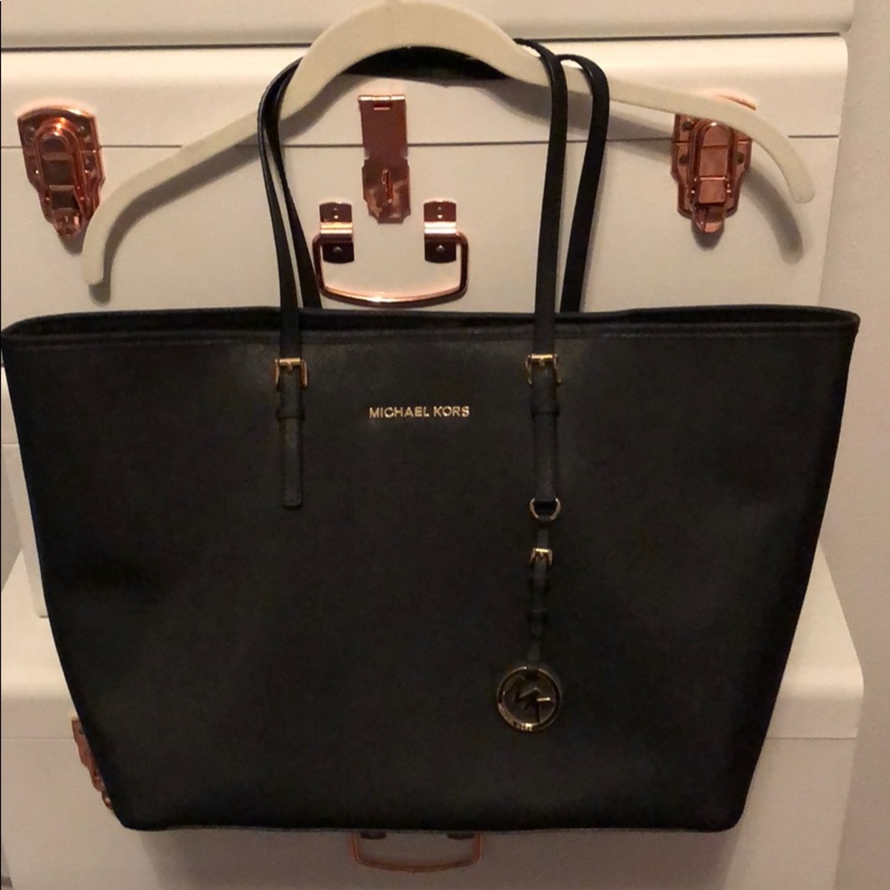 Michael Michael Kors large black jet set tote